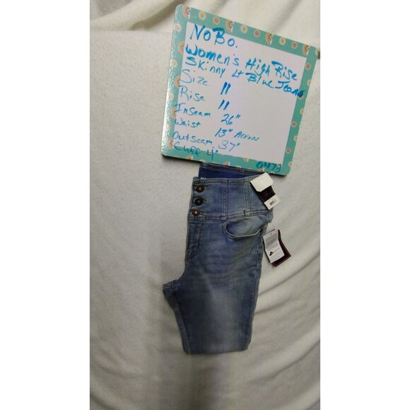 NOBO High-Waisted Skinny Fit Denim Jeans for Women w/ Button Fly Closure Size 11 - Picture 9 of 15